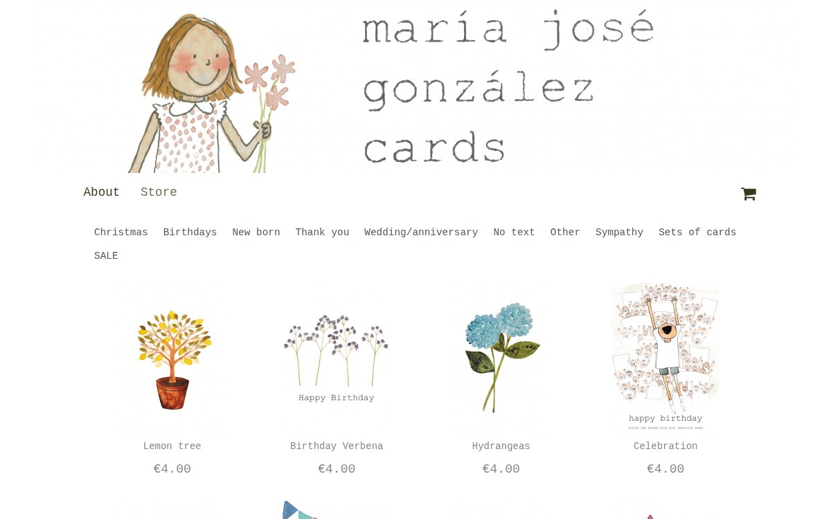 María José González, Watercolour cards